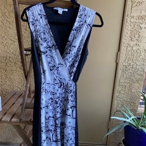 diane von furstenberg,sz 14, wrap dress, black/white